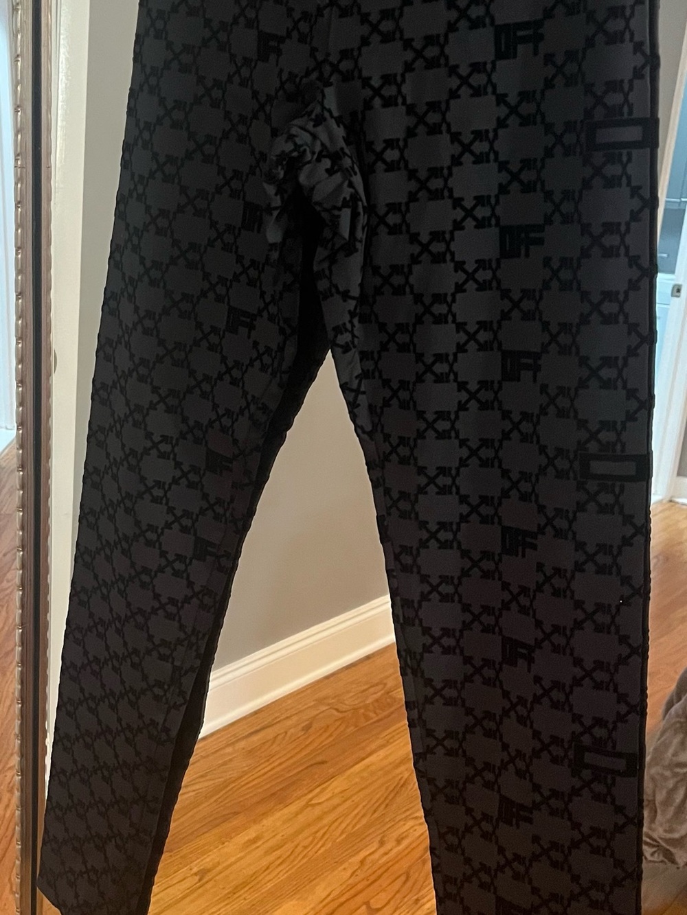 Off-White Flock Monogram Leggings
